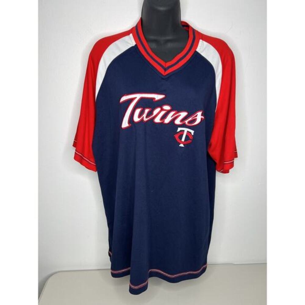 Minnesota Twins MLB Baseball Jersey Mauer 7 Blue Red Men’s Size Large